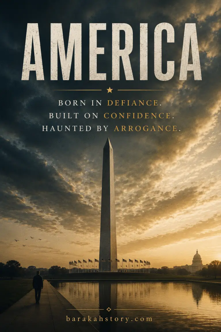 American character and the tension between confidence, power, and arrogance