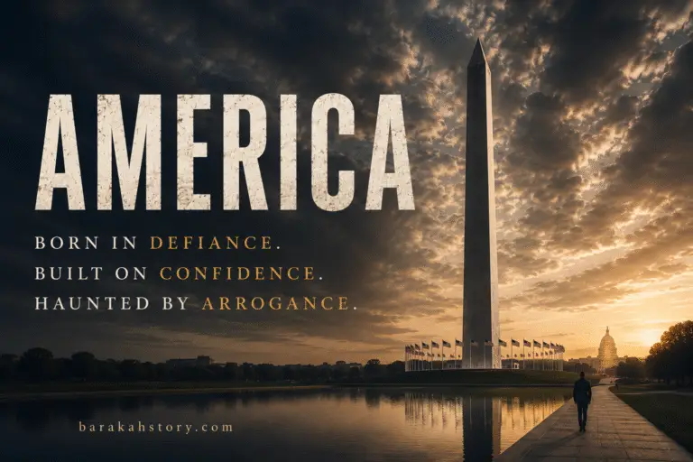 American character and the tension between confidence, power, and arrogance