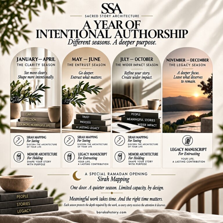 Sacred Story Architecture Intentional Authorship Season.